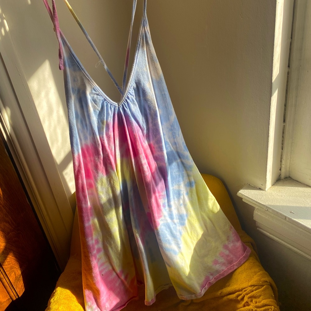 Y2K strappy tie dye festival dress